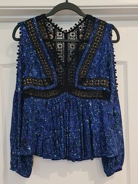 Rebecca Taylor - Paisley Cold Shoulder Blouse